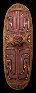 Sepik Shield fra det nordlige Ny Guinea (træ)